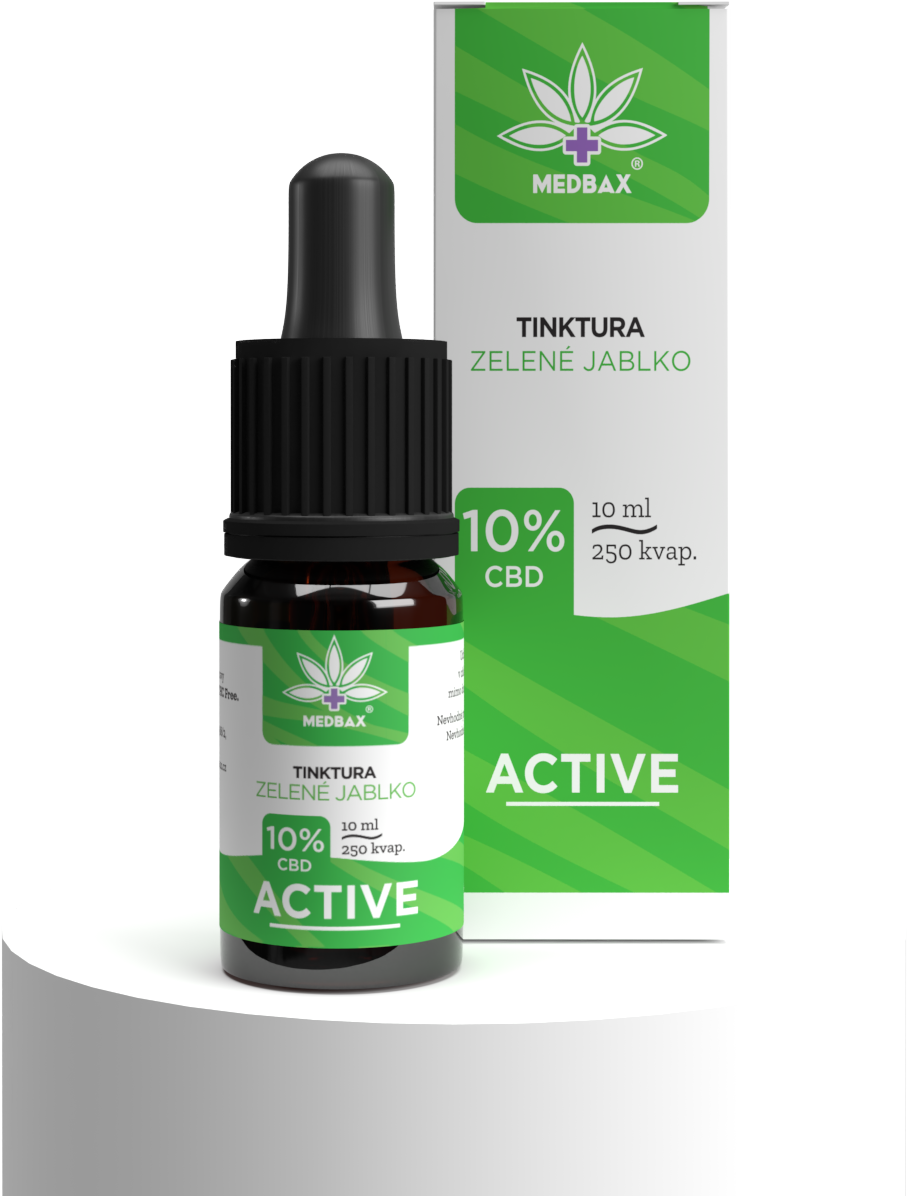 MEDBAX® CBD Tinktúra Active Zelené Jablko