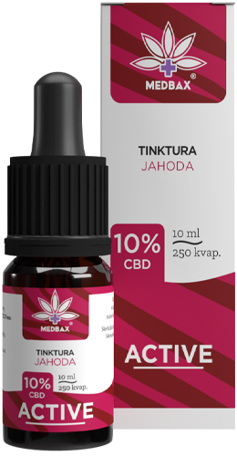 MEDBAX® CBD Tinktúra Active Jahoda 10ml