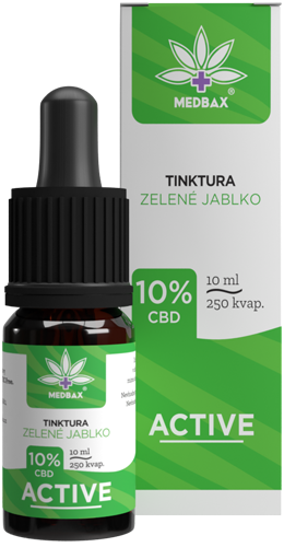 MEDBAX® CBD Tinktúra Active Zelené Jablko